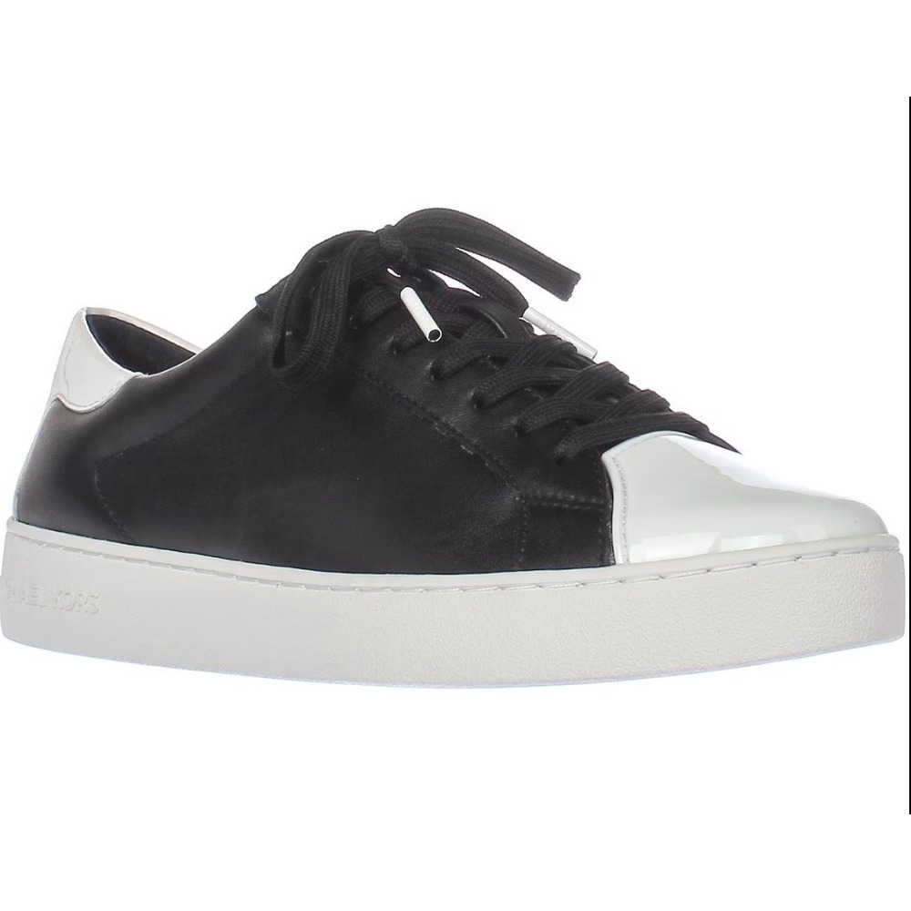 Michael Kors Frankie Leather Sneakers in Black & White sz 8